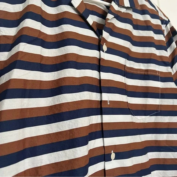 Murano Striped Shirt Casual Button Down Slim Fit (Box D) - Picture 2 of 5